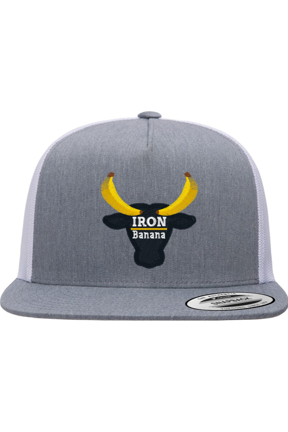 Yupoong Classics Flat Bill Trucker Cap (Bull Design)